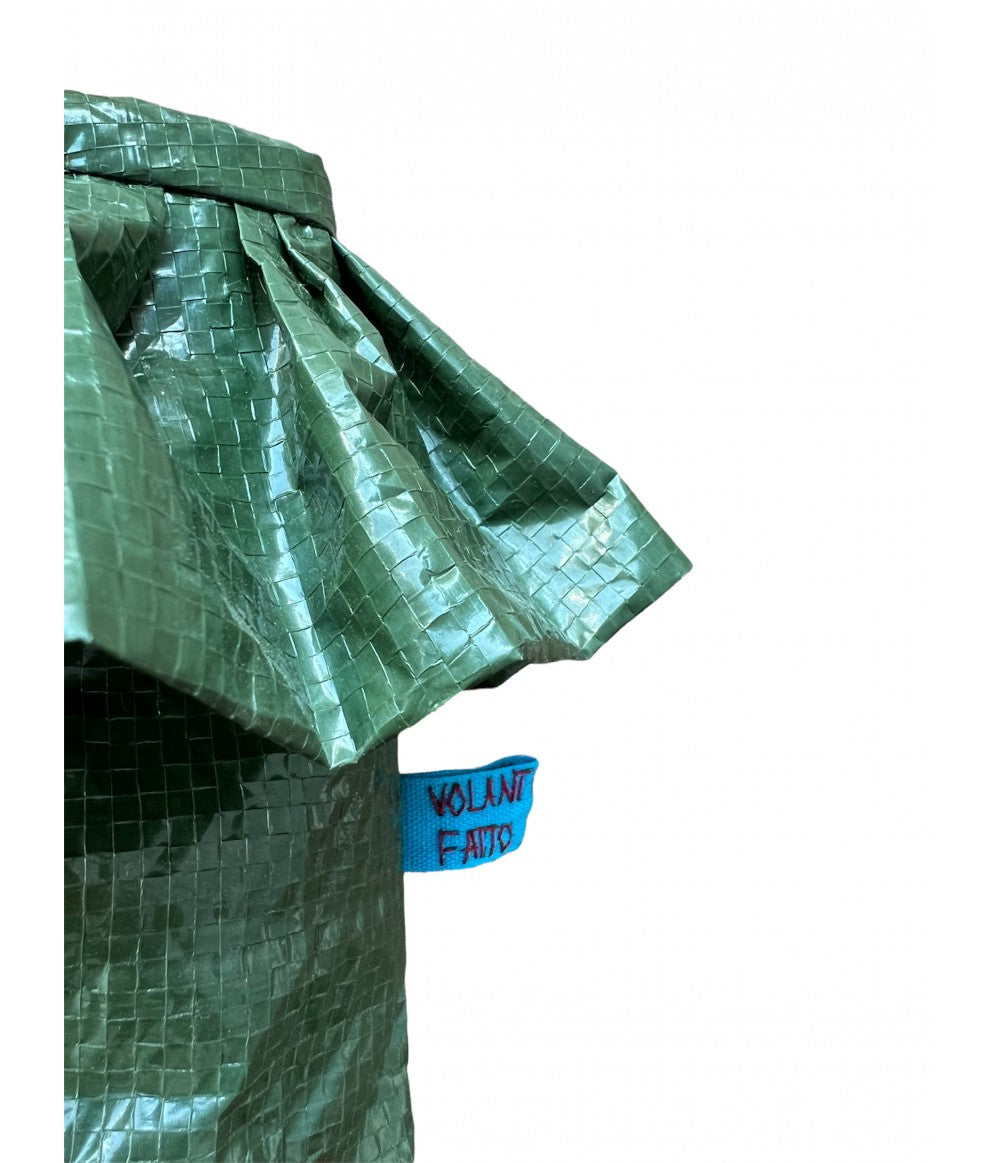 borsa a mano porta fiori e piante "grazie dei fiori" ricamata a mano