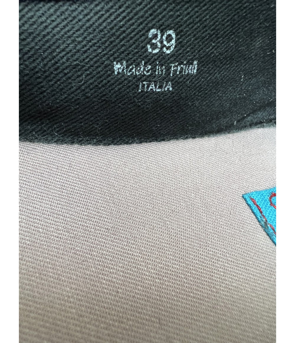 Friulane bebe' velluto bianco panna "oui oui" ricamo a mano personalizzabile